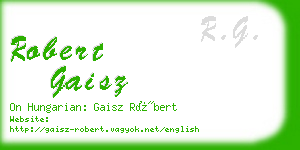robert gaisz business card